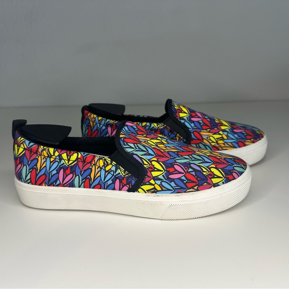 Skechers Women's Poppy-Heart In love Black/Multi Casual Shoes Women size 7.5